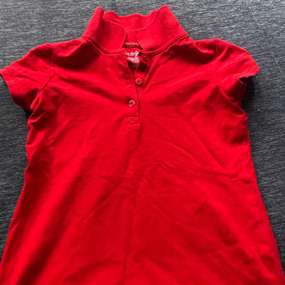 Girls Red school uniform shirt